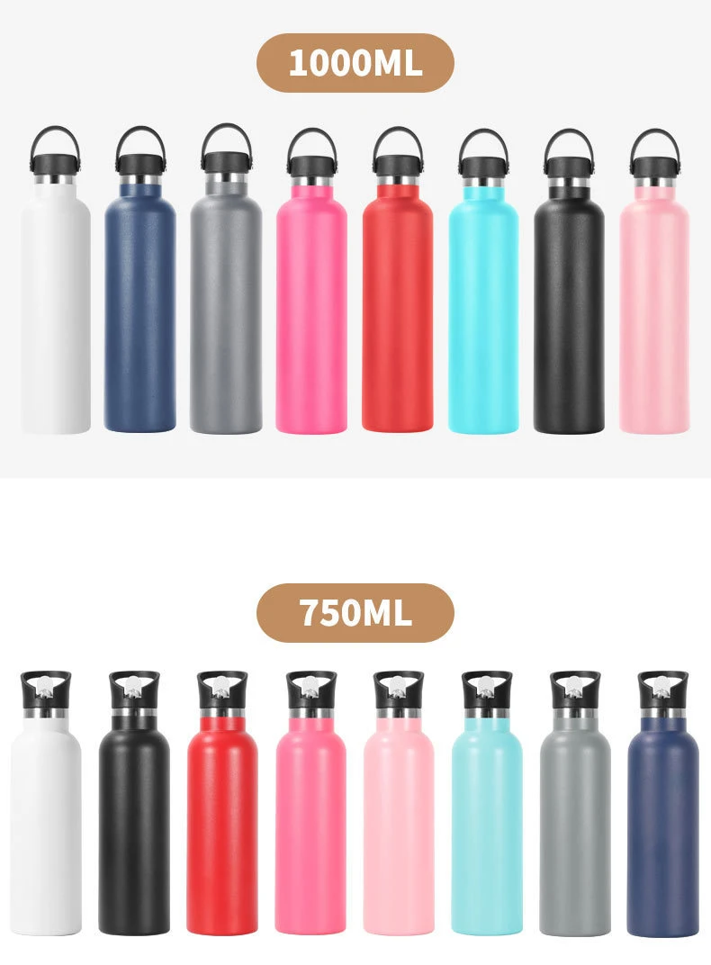 High Quality Stainless Steel Sports Water Bottle Insulated Vacuum Flask with Multi Lids