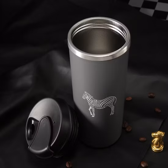 16oz 이중 벽 스테인레스 스틸 컵 여행 커피 흡입 머그